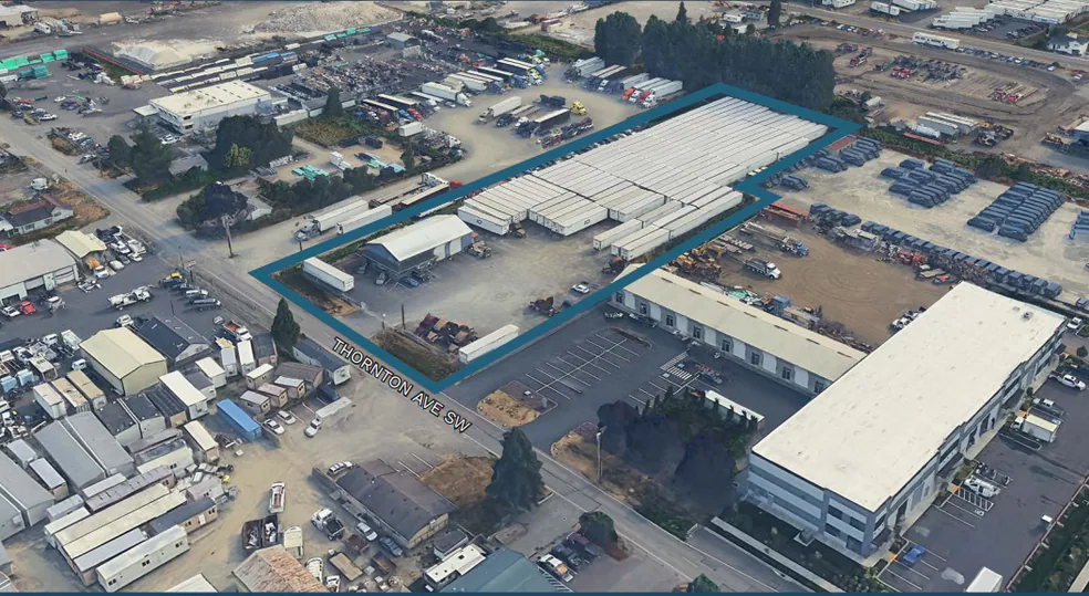 An aerial view of the industrial warehouse and logistics district in Sumner, highlighting a primary service area for On-site Security Officer and Patrol Services.