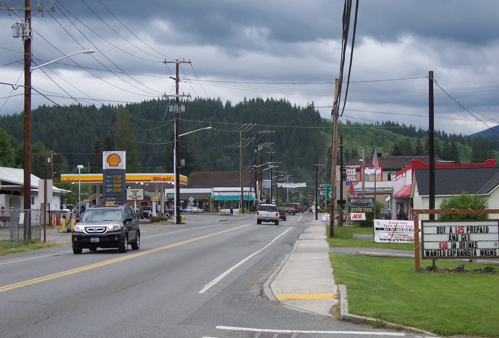 Diligence Security service area of Granite Falls, Washington — local view of Granite Falls in Snohomish County.